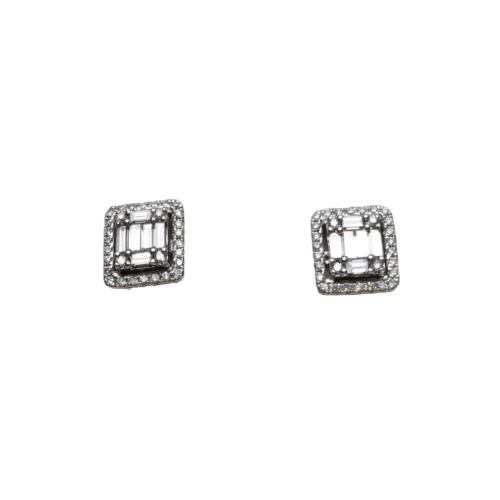 Earring White Gold with Brilliant and Diamond