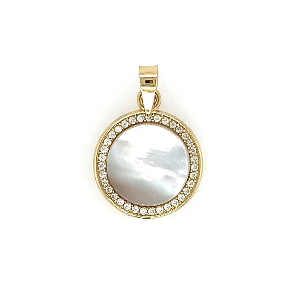 Pendant Yellow Gold with Mother of Pearl